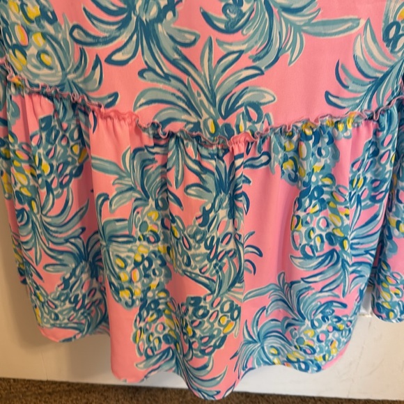 Lilly Pulitzer | Dresses | Lilly Pulitzer Pink Blue Pineapple Print ...